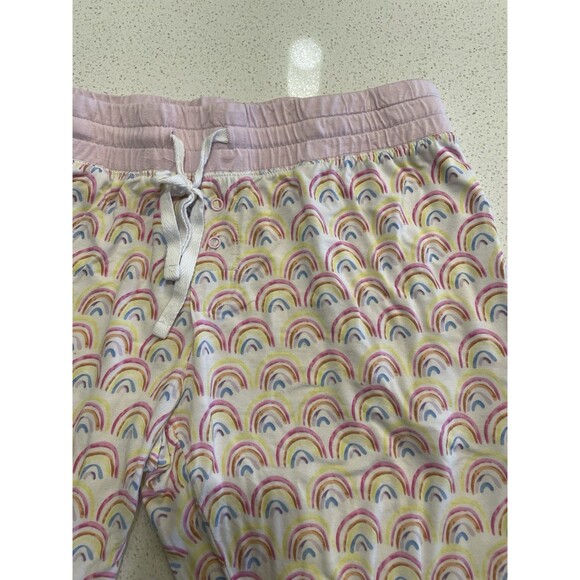 Little Sleepies Pastel Rainbows Print Women's Bamboo Pajama Pants Size Small - Picture 1 of 4
